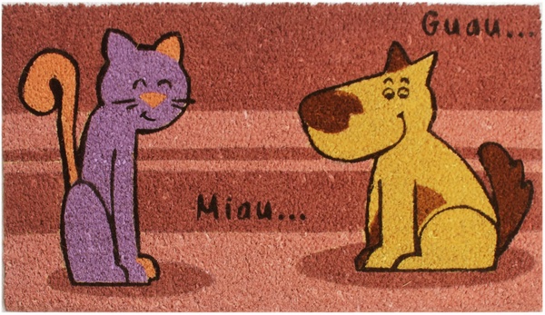 Felpudo  Coco Blanco Mascotas 40x70